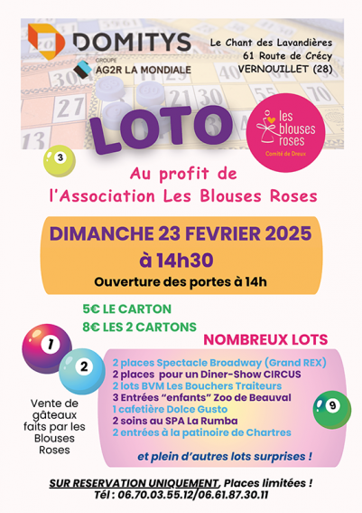 Domitys - Loto association blouses roses - 25 février 2025