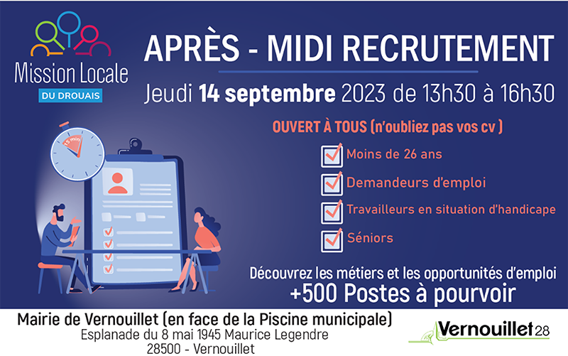 Mission locale Dreux - AM recrutement 14-09-2023