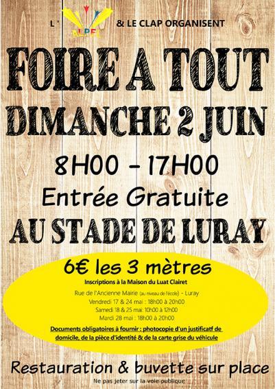 ALPEL Luray - Foire à tout juin 2019