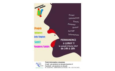 Luray - Réunion d'information jeunes 12 à 25 ans - 04 février 2017