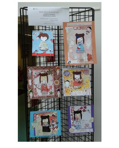 Luray - Bibliothèque - Réalisations des enfants, atelier brico-déco du 23 janvier 2018